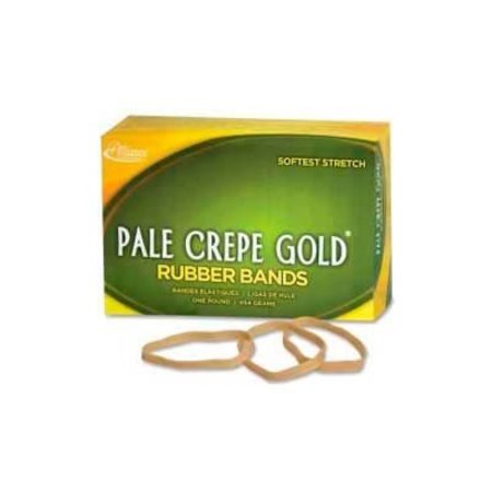 ALLIANCE RUBBER Alliance® Pale Crepe Gold® Rubber Bands, Size # 64, 3-1/2" x 1/4", Natural, 1 lb. Box 20645